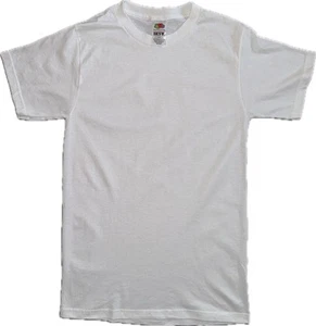 Vintage NOS Small White Blank Fruit Of The Loom Best T-shirt. Double Stitch. - Picture 1 of 7