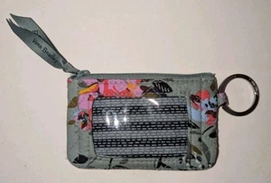 Vera Bradley Rosy Outlook ~ Reißverschluss Ausweisetui mit Schlüsselring ~ Neu ohne Etikett - Bild 1 von 2