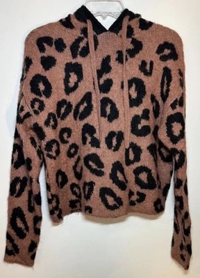 Новый с Ярлыками розовый Victoria's Secret гепард животных печати толстовка с капюшоном флисовый свитер размер маленький - Изображение 1 из 4