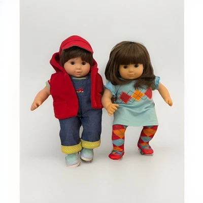 Muñeca American Girl Bitty Baby Twin Niña Y Niño Morena Ojos Marrones Foto 1 de 4
