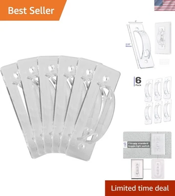 Paquete de 6 protectores de interruptor de luz transparente - cubiertas de seguridad para niños de fácil instalación Foto 1 de 4