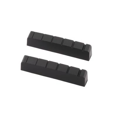 Graphite 6 String Slotted Guitar Nut 2Pcs 43 x 9 x 6mm for LP SG ES Electric - Image 1 of 4
