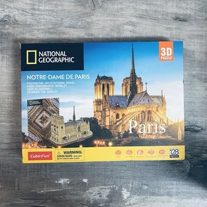 3D Puzzles for Adults National Geographic Notre Dame de Paris Model Kit CubicFun - Picture 1 of 4
