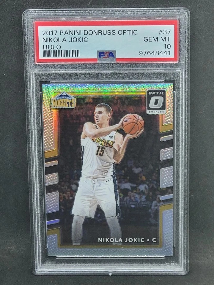 Nikola Jokic - 2017 Donruss Optic #37 Holo - PSA 10 Low POP 34 Denver Nuggets Foto 1 de 1