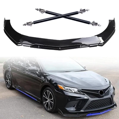 Front Bumper Lip Chin Spoiler Splitter Gloss Black For Toyota Venza Body Kits Foto 1 de 4