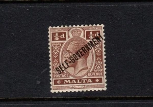 MALTA - 1922 - 1/4d brauner Aufdruck und 2d grauer Zuschlag - MM - SG 114 & 122 - Bild 1 von 2