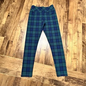 Leggings a quadri Vineyard Vines bambino ragazza blu verde taglia L pantaloni elasticizzati - Foto 1 di 4