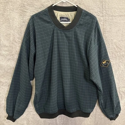 Pulôver xadrez verde vintage Jack Nicklaus PGA Tour tamanho médio - Imagem 1 de 4