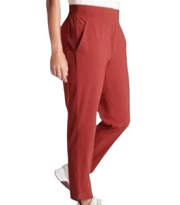 Pantaloni alla caviglia Athleta Brooklyn Canyon rossi atletici casual yoga palestra taglia 4 - Foto 1 di 9