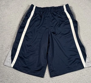 Vintage Y2K Nike Youth Boys Large (14-16 yrs) Shorts Navy Blue Corner Swoosh - Picture 1 of 7