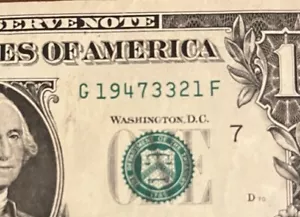 3/21/1947 Birthday / Anniversary Date Note March 21st 1947 $1 Dollar Bill - Picture 1 of 4