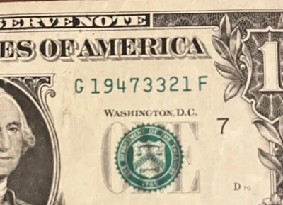 3/21/1947 Birthday / Anniversary Date Note March 21st 1947 $1 Dollar Bill - Image 1 of 4