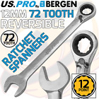 US PRO 12mm Ratchet Spanner REVERSIBLE 72 Tooth Ratchet Spanner Open & Ring End