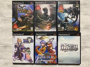 SONY PS2 Monster Hunter 1 2 & G & Eternal Mana 1 2 & Grand Fantasm from Japan - Picture 1 of 14