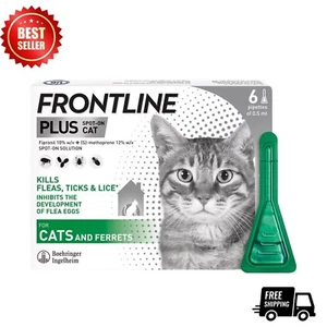 Plus Flea & Tick Treatment for Cats and Ferrets - 6 Pipettes - Picture 1 of 5