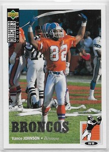 1994 Collector's Choice Silver #284 Vance Johnson Denver Broncos Arizona