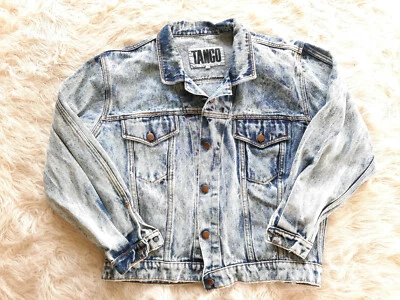 Chaqueta vaquera vintage Tango para mujer azul algodón lavado claro talla 8 hecha en México Foto 1 de 4