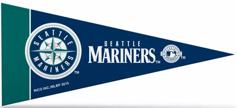 Seattle Mariners Felt Mini Pennants, 4" x 9" - Licensed by Rico - Made In USA Cover