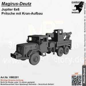 Magirus-Deutz Jupiter 6x6 - Pianale con struttura gru - Foto 1 di 14