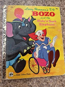 Vintage Children's Little Golden Book BOZO and the Hide 'n' Seek Elephant CLOWN - Picture 1 of 10