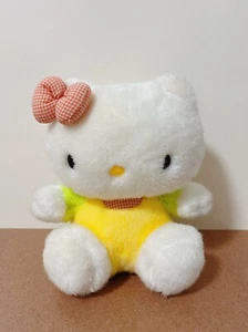 Hello Kitty  Yellow Turn Head Sanrio Smiles Plush 8" Toy Doll Japan Vintage - Picture 1 of 10