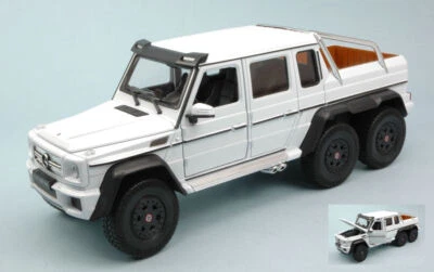 MODELLINO AUTO STATICO WELLY MERCEDES AMG G63 6X6 2014 BIANCO SCALA 1:24 - Immagine 1 di 2