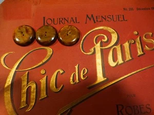 3 Botones Marrón Dinosaurios Creativo 3cm, Abrigo, Chaqueta Chaleco Grueso Lana - Imagen 1 de 3