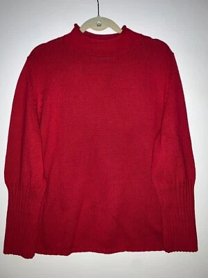 Suéter Cuello Alto Tejido Rojo Dulce Maggie Años 90 De Colección 1X Foto 1 de 4