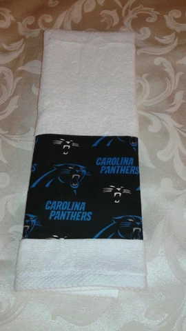 Carolina Panthers Hand Towel  Handmade  GREAT for Golf Bags, Bars, or Tailgating Cover