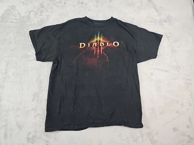 Diablo 3 Blizzard 2012 Videojuego Promo Camisa Grande Negra Manga Corta Foto 1 de 4