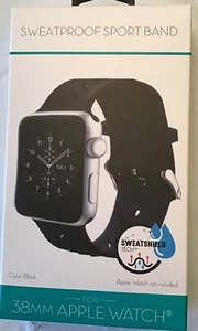 Apple Watch Sport Band - 38mm Black New Free Shipping Voguestrap - Photo 1 sur 2