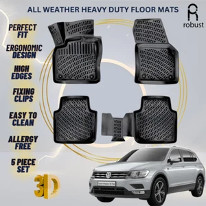 Floor Mats Liners For VW Tiguan All Space 2016-2020 All Weather Heavy Duty Rugs - Bild 1 von 9