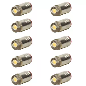 10pcs Warm White Screw Bulb E5 E5.5 Leds 12V 14V HO/TT/N Scale E501WM - Picture 1 of 5