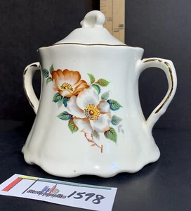 HOUSE Of WEBSTER Ceramic Briar Rose Canister with Lid Double Handles Vintage - Picture 1 of 8