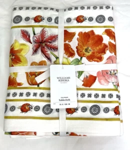 Williams Sonoma Tulipano Ladybug Tablecloth 70” x 108” Multicolor Made In Italy - Picture 1 of 4