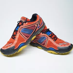 En muy buen estado! Zapatillas de correr Brooks Pure Grit 3 para hombre 13 D rojas con cordones de sendero - Imagen 1 de 11