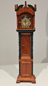 1:12th Scale Dolls House furniture, Wooden Grandfather Clock - Picture 1 of 2