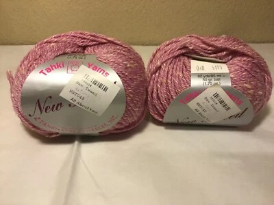 TAHKI YARNS NEW TWEED LOT 2 BALLS 50g Silver Label Color 048 Merino Silk Viscose - Image 1 of 4
