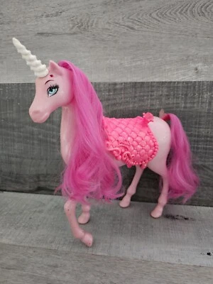 Кукла Barbie от Mattel розовая принцесса единорог пони лошадь с блестящим седлом 2011 X0382 - Изображение 1 из 4