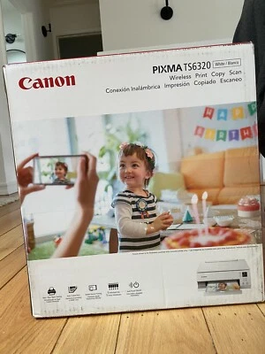 New Sealed Canon TS6320 All-In-One Wireless Color Printer Black - Image 1 of 2