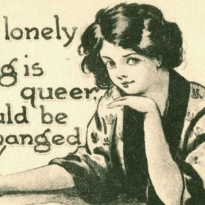 Bernhardt Wall "Everything is Lonely" Postcard Vintage - Quill Pen - Unposted - Picture 1 of 3