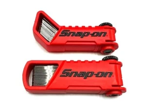 *NEW* 2 Snap-on Feeler Gauge Blade Sets *RED* Offset 45° & Straight SAE & METRIC - Picture 1 of 4