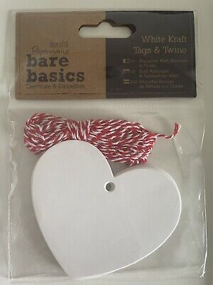 Docrafts Papermania Bare Basics White Kraft Tags & Twine • 1.16€