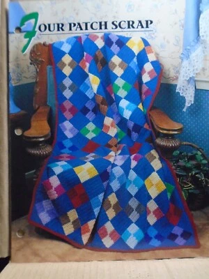 Annie's Attic четыре нашивки металлолом крючком узор листок лоскутное одеяло и афганский клуб - Изображение 1 из 2