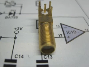1pcs RADIALL R114xxxx RF / Coaxial Connectors SMA Female PCB 50 Ohms 4GHZ - Imagen 1 de 3