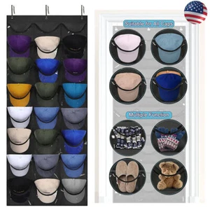 24 Pockets Over Door Storage Organizer Rack Hanging Hat Rack Holder Hanger Bag - Picture 1 of 14