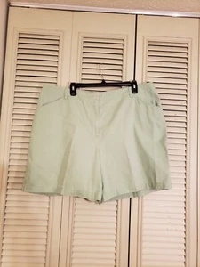 Pantalones Cortos Deportivos Jones New York Talla 18W 100% ALGODÓN Verde Claro Chinos Mamá Pantalones Cortos - Imagen 1 de 3