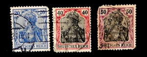 GERMAN Empire / Set of 3 stamps / Used / 1902? - Picture 1 of 1