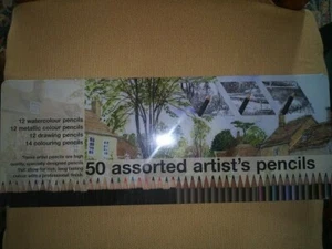 Hochwertiges englisches Robert Frederick 50 Kunst Bleistift Set im Metalletui. - Bild 1 von 3