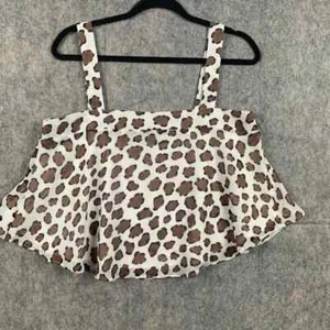 Buddy Love ATHENA FLOWY CROPPED TANK TOP MUFASA animal print NWT - Picture 1 of 8